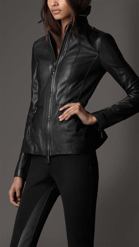 burberry peplum leather jacket|net a porter burberry jacket.